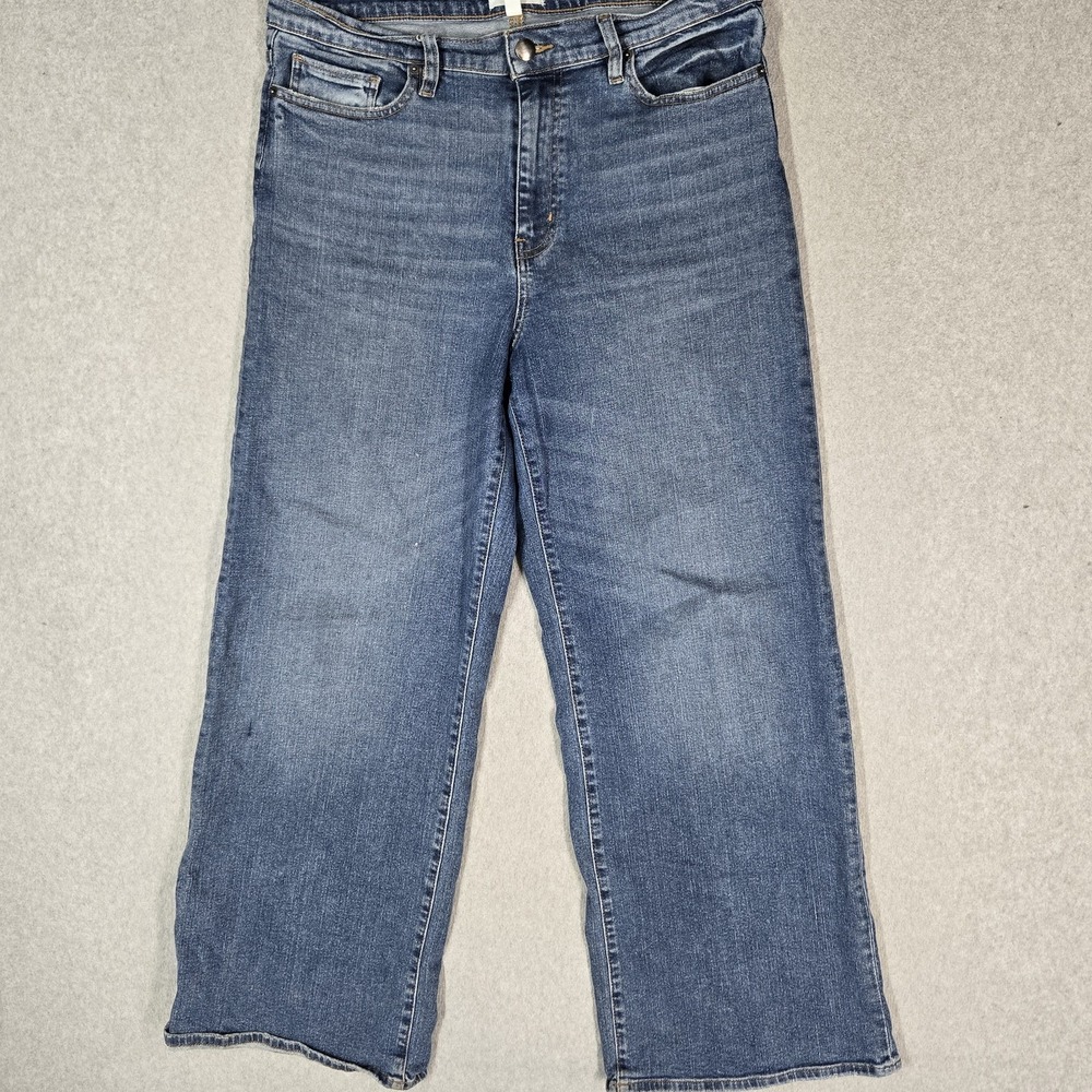 FRAME Women Jeans 31 Blue Denim Le Slim Palazzo Wide Leg Relaxed Fit 30" Inseam